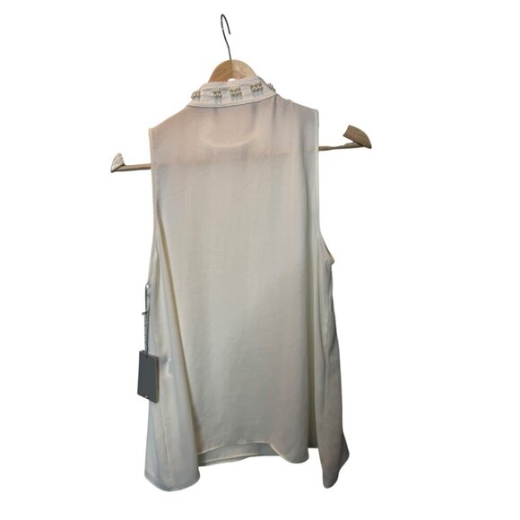 Sandro Ferrone White Pearl Embellished Blouse NWT | Size Medium - Picture 3 of 3